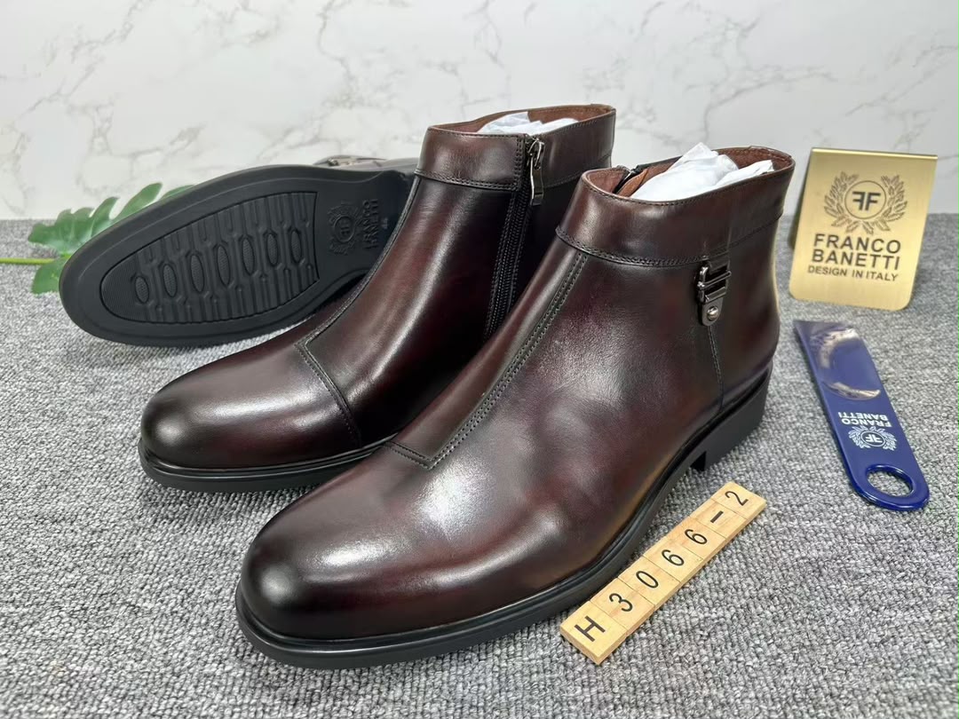 Banetti dark brown leather