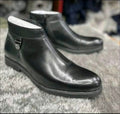 Banetti black leather ankle boots
